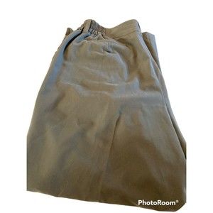 dress barn size 20 green button pants with elastic waist